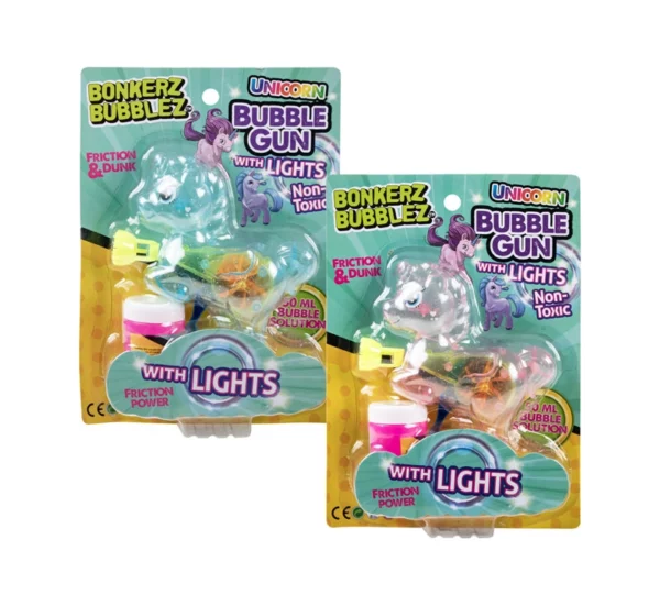 Unicorn Bubble gun with lights