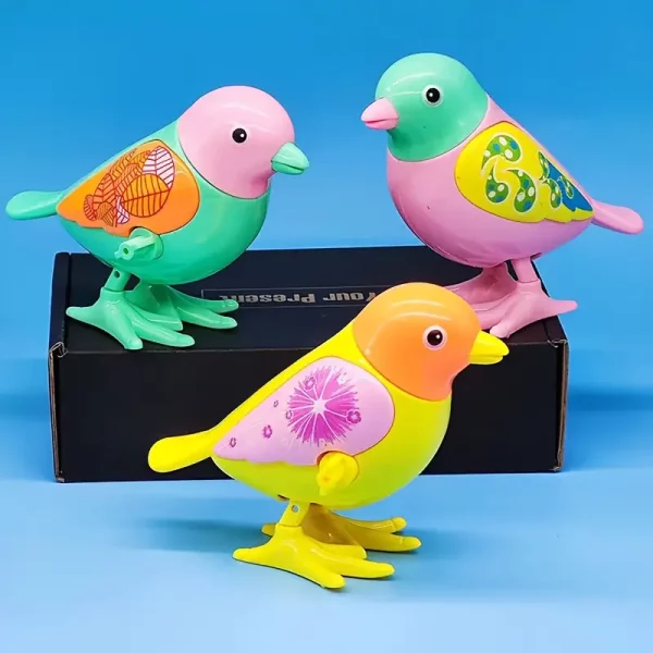 Wind up hopping bird