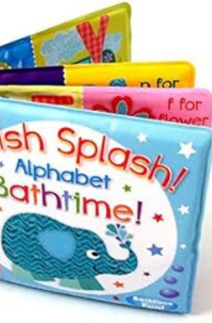 Baby bath alphabet time
