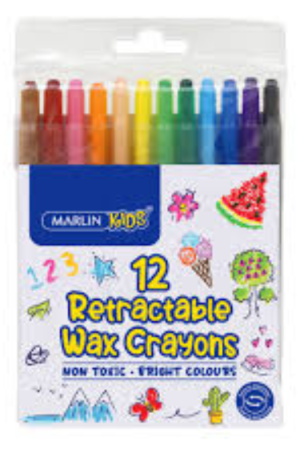 Marlin retractable crayons 12
