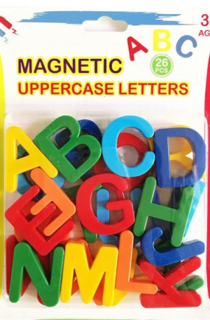 Magnetic uppercase letters