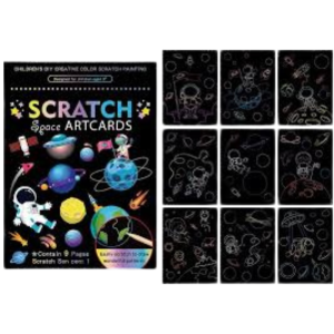 Space scratch art kit