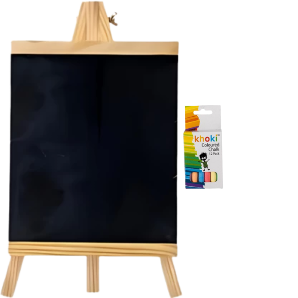 Black Board With Coloured Chalk