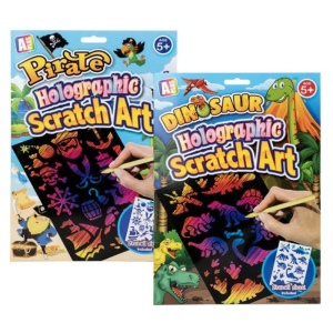 Holographic Scratch Art With Stencils