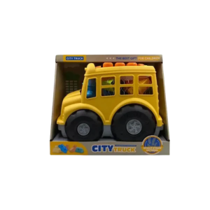 School Bus With Blocks