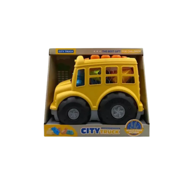School Bus With Blocks