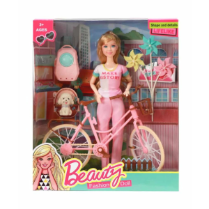 Doll With Bicycle