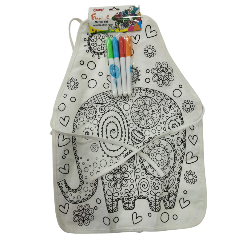 Fabric Apron And Markers