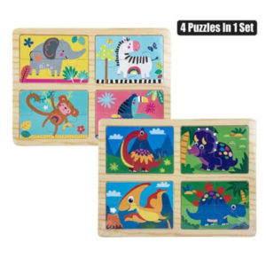 Four Piece Wood Puzzles